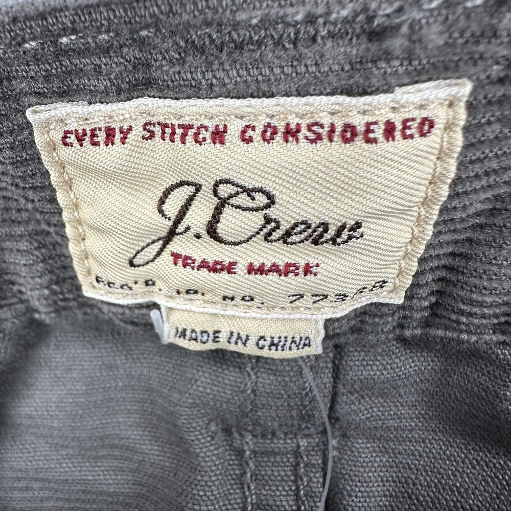 J.Crew Pants Mens 33x32 Gray 770 Stretch Corduroy Slim Straight 5 Pocket Casual - Picture 12 of 16